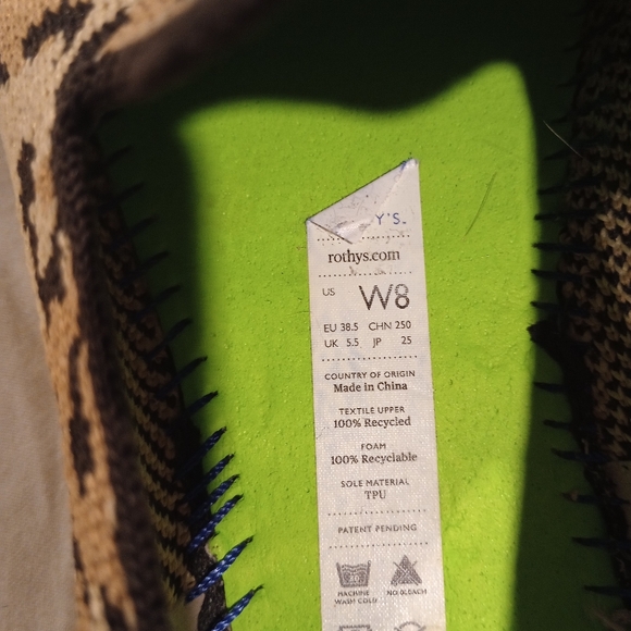 Rothy's Slip On Sneaker Leopard Print Desert Cat - Picture 5 of 7